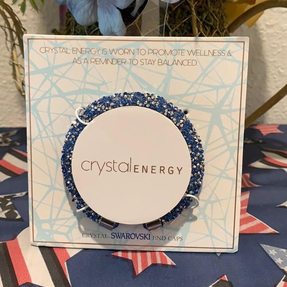 CRYSTAL ENERGY SWAROVSKI END CAPS BRACELET HEALING - Picture 2 of 6